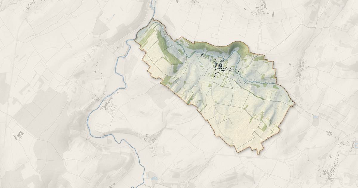 Portrait cartographique de Xaronval : relief, eau, forêts, bâti et voies, calculés à partir des données de l'IGN