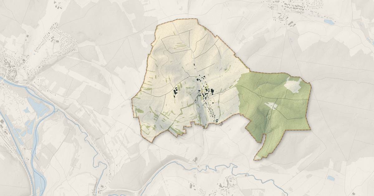Portrait cartographique de Zincourt : relief, eau, forêts, bâti et voies, calculés à partir des données de l'IGN