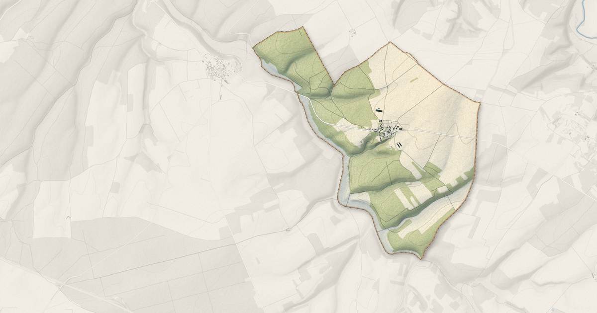 Portrait cartographique de Aigremont : relief, eau, forêts, bâti et voies, calculés à partir des données de l'IGN