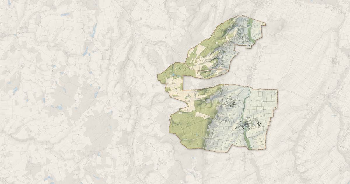 Portrait cartographique de Montholon : relief, eau, forêts, bâti et voies, calculés à partir des données de l'IGN