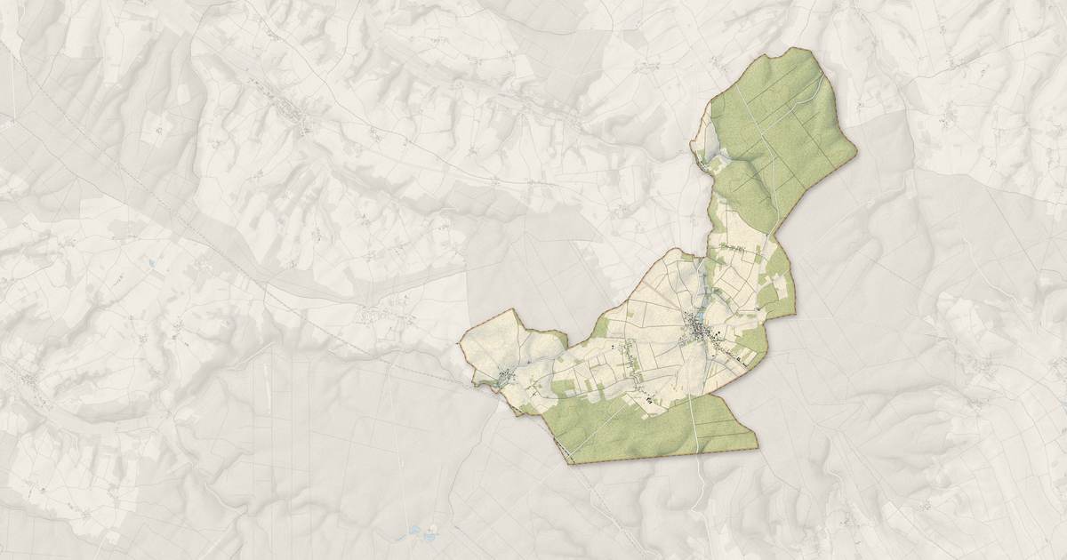 Portrait cartographique de Arces-Dilo : relief, eau, forêts, bâti et voies, calculés à partir des données de l'IGN