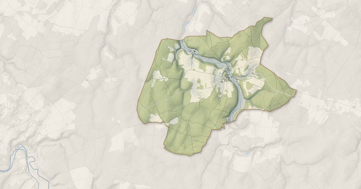 Portrait cartographique de Asnières-sous-Bois : relief, eau, forêts, bâti et voies, calculés à partir des données de l'IGN
