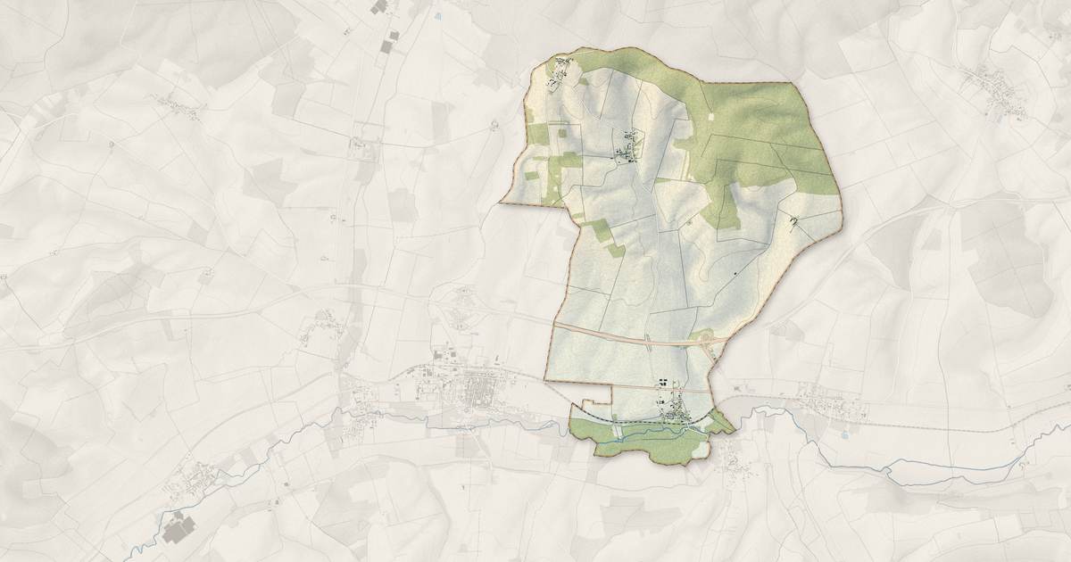Portrait cartographique de Bagneaux : relief, eau, forêts, bâti et voies, calculés à partir des données de l'IGN