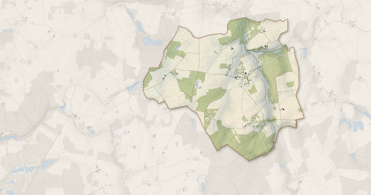 Portrait cartographique de La Belliole : relief, eau, forêts, bâti et voies, calculés à partir des données de l'IGN