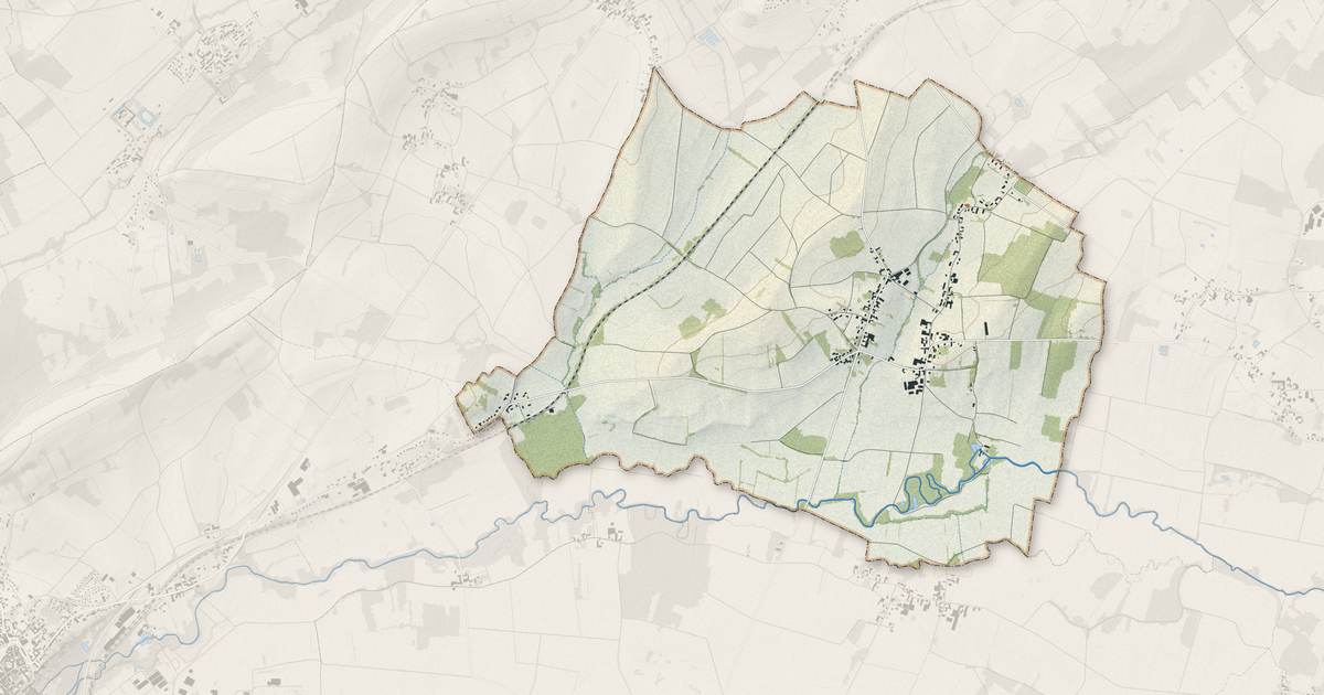Portrait cartographique de Beugnon : relief, eau, forêts, bâti et voies, calculés à partir des données de l'IGN