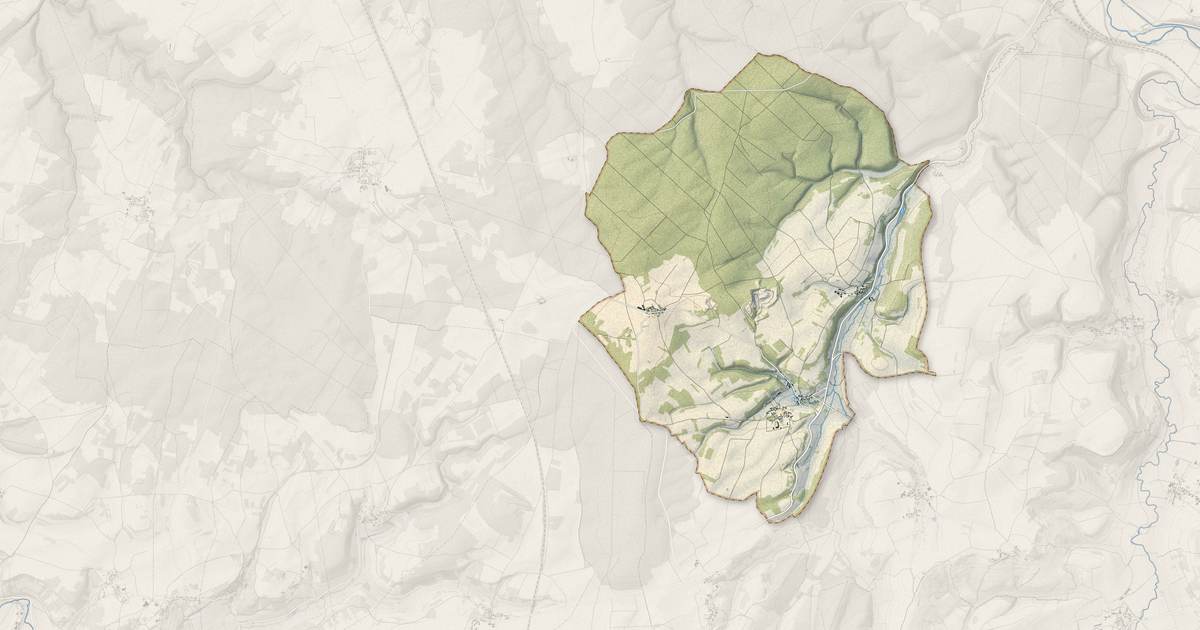 Portrait cartographique de Bierry-les-Belles-Fontaines : relief, eau, forêts, bâti et voies, calculés à partir des données de l'IGN