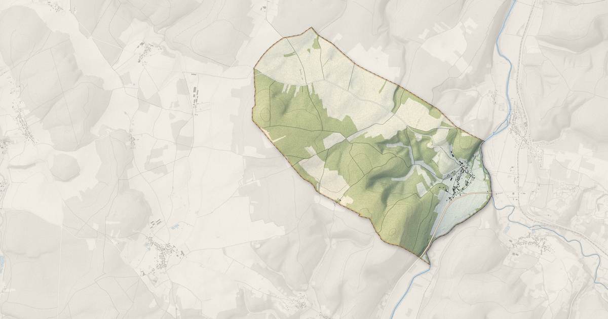 Portrait cartographique de Blannay : relief, eau, forêts, bâti et voies, calculés à partir des données de l'IGN