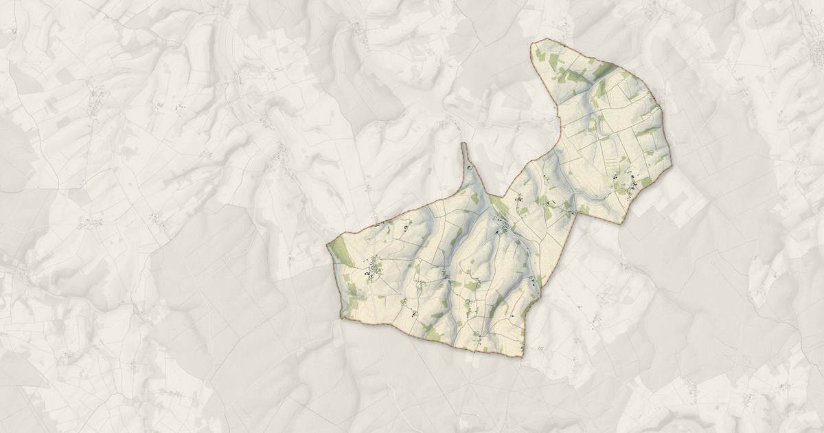 Portrait cartographique de Bœurs-en-Othe : relief, eau, forêts, bâti et voies, calculés à partir des données de l'IGN