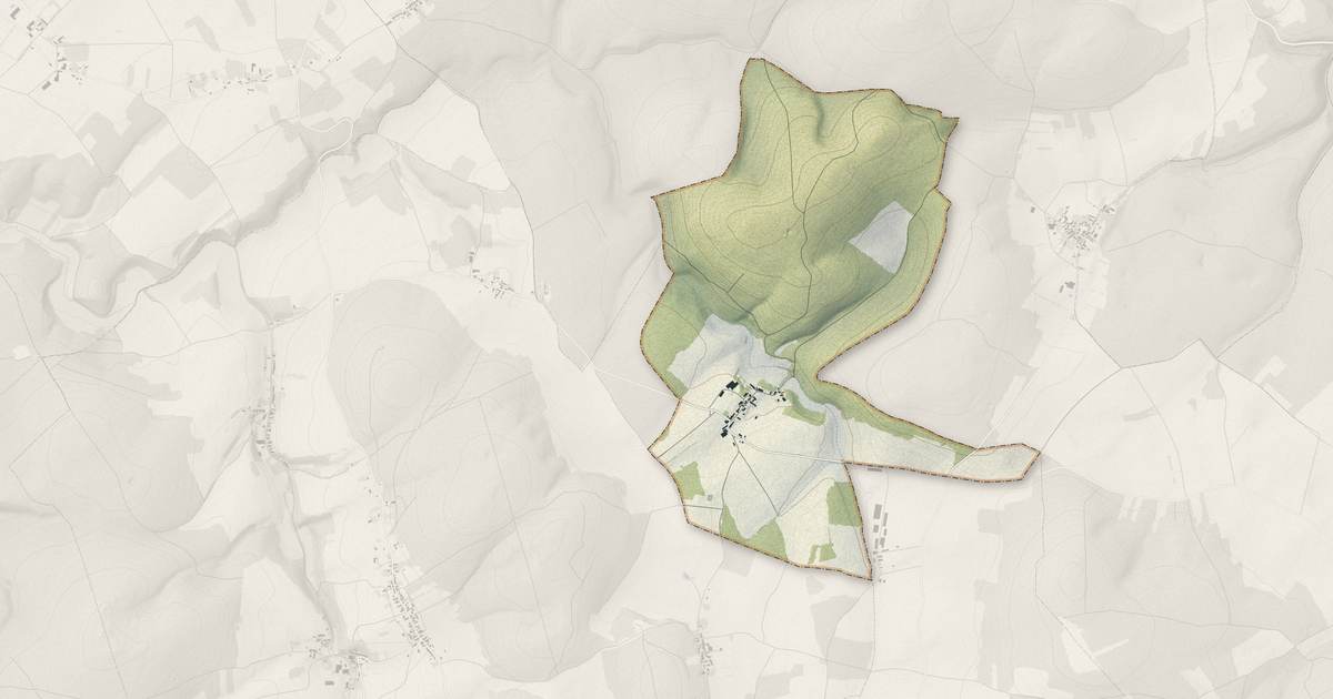 Portrait cartographique de Bois-d'Arcy : relief, eau, forêts, bâti et voies, calculés à partir des données de l'IGN
