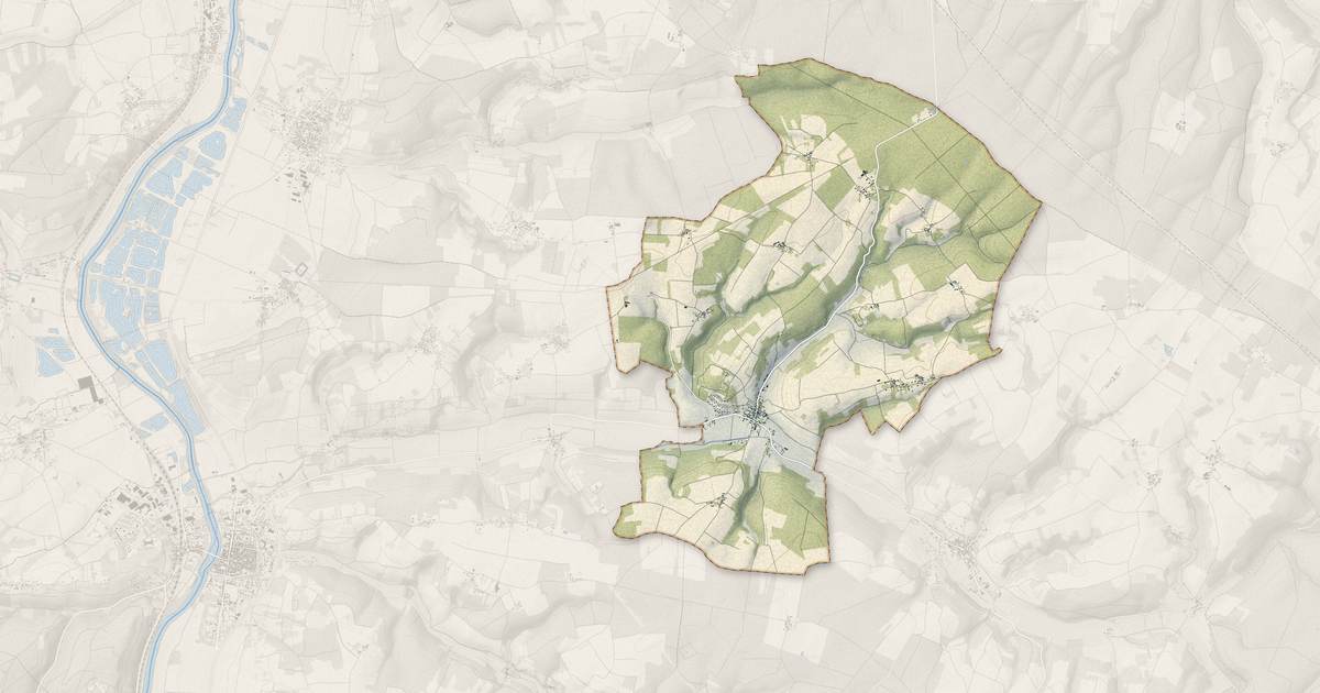 Portrait cartographique de Les Bordes : relief, eau, forêts, bâti et voies, calculés à partir des données de l'IGN