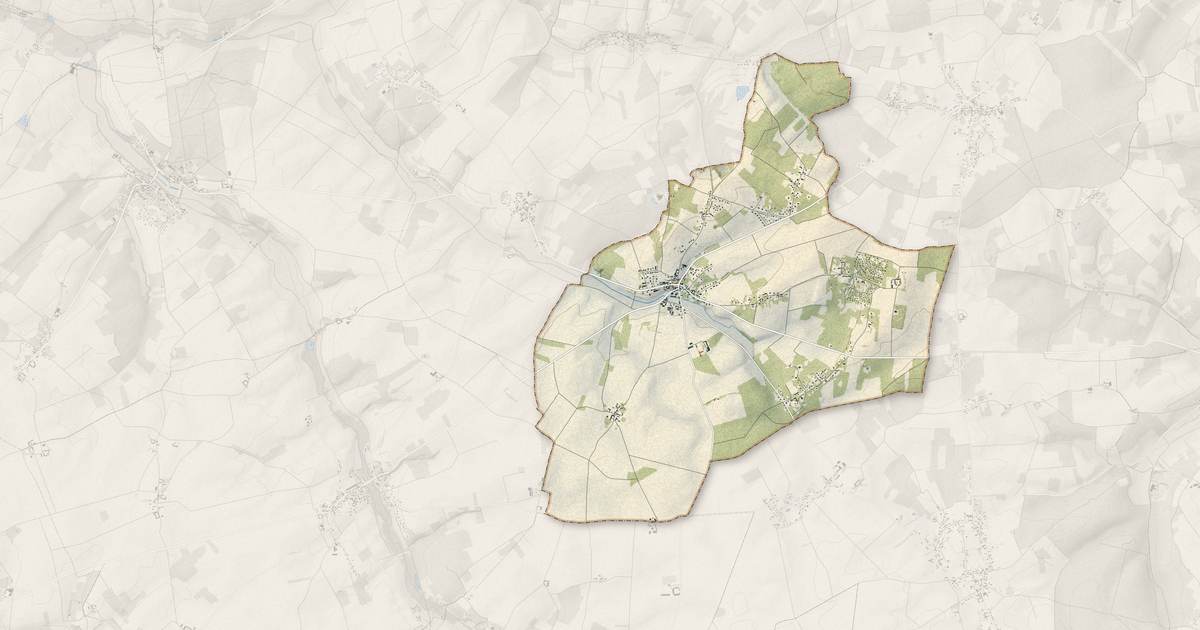 Portrait cartographique de Brannay : relief, eau, forêts, bâti et voies, calculés à partir des données de l'IGN