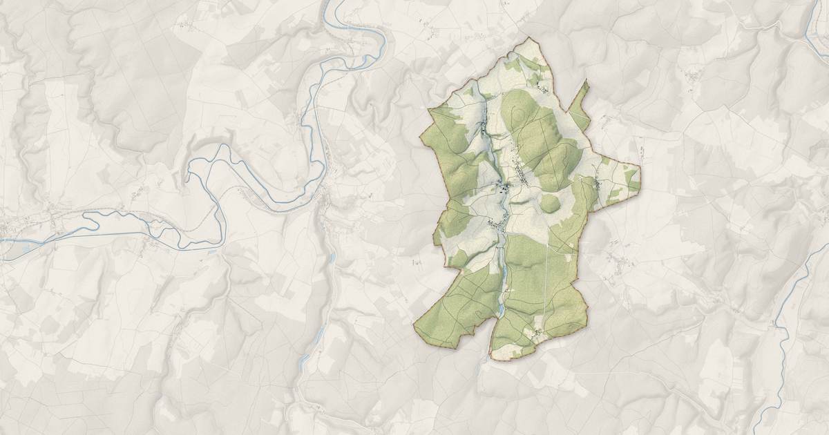 Portrait cartographique de Brosses : relief, eau, forêts, bâti et voies, calculés à partir des données de l'IGN
