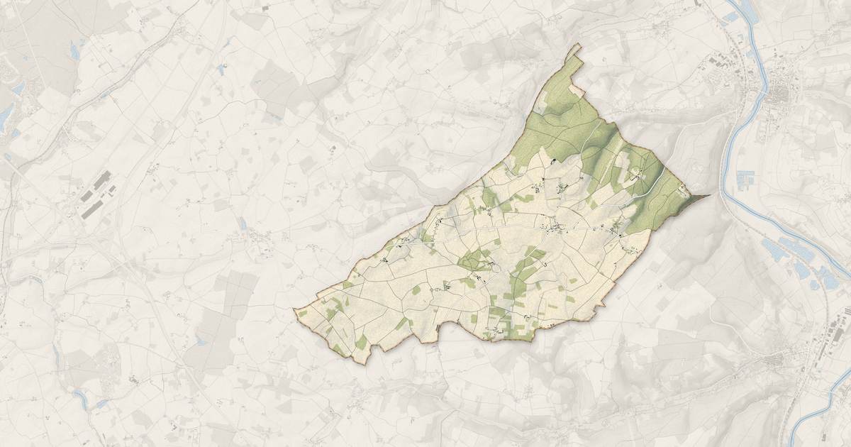 Portrait cartographique de Bussy-le-Repos : relief, eau, forêts, bâti et voies, calculés à partir des données de l'IGN