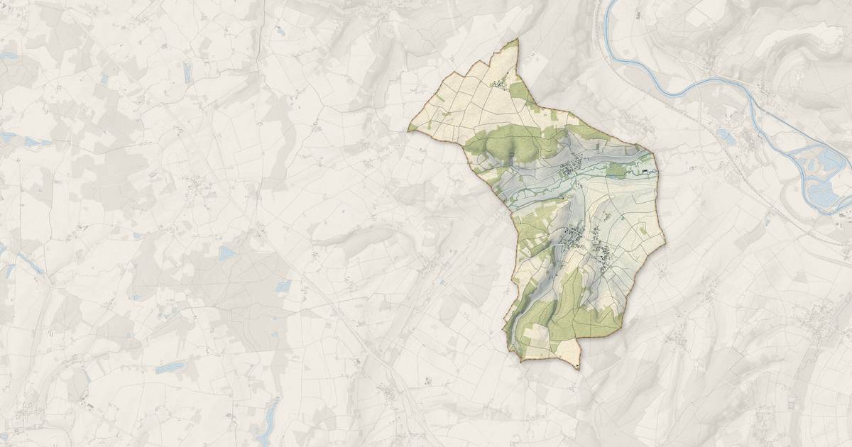 Portrait cartographique de La Celle-Saint-Cyr : relief, eau, forêts, bâti et voies, calculés à partir des données de l'IGN