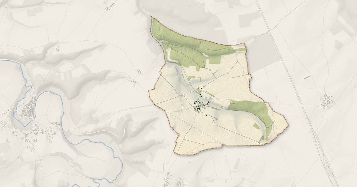 Portrait cartographique de Censy : relief, eau, forêts, bâti et voies, calculés à partir des données de l'IGN