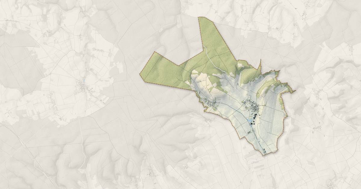 Portrait cartographique de Chailley : relief, eau, forêts, bâti et voies, calculés à partir des données de l'IGN