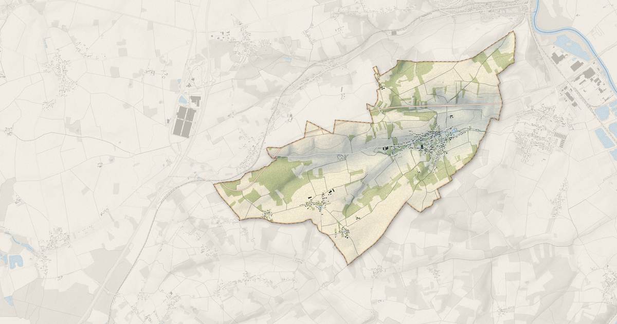 Portrait cartographique de Collemiers : relief, eau, forêts, bâti et voies, calculés à partir des données de l'IGN
