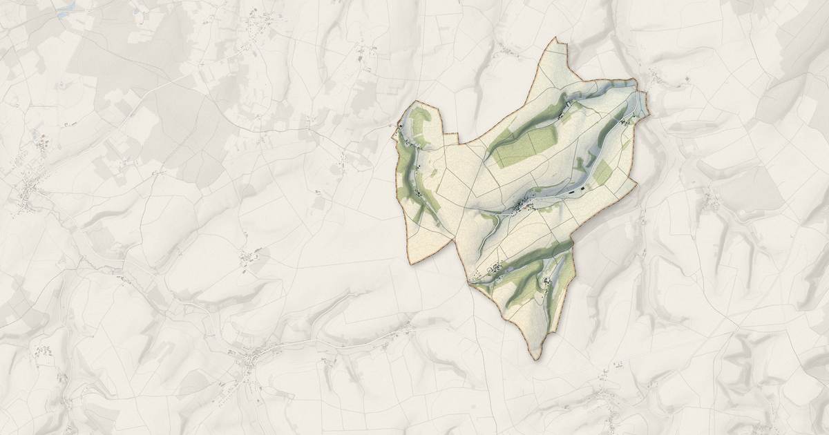 Portrait cartographique de Coulangeron : relief, eau, forêts, bâti et voies, calculés à partir des données de l'IGN
