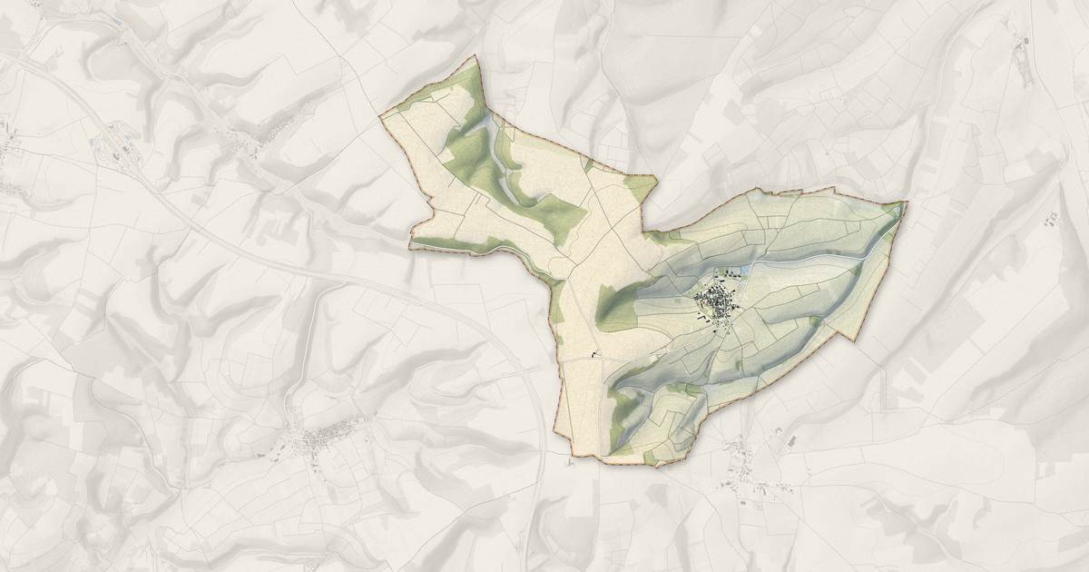 Portrait cartographique de Courgis : relief, eau, forêts, bâti et voies, calculés à partir des données de l'IGN