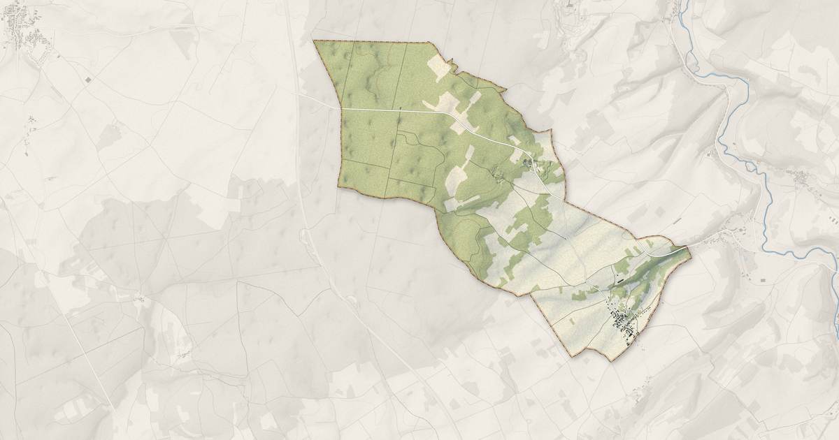 Portrait cartographique de Coutarnoux : relief, eau, forêts, bâti et voies, calculés à partir des données de l'IGN