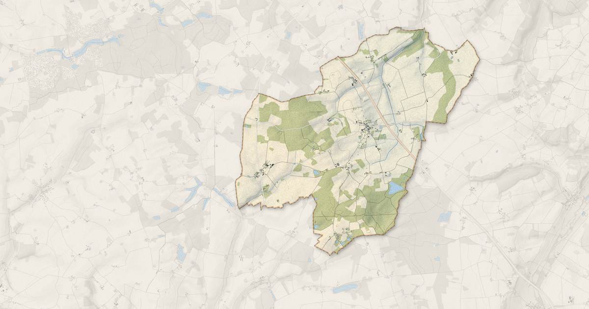 Portrait cartographique de Cudot : relief, eau, forêts, bâti et voies, calculés à partir des données de l'IGN
