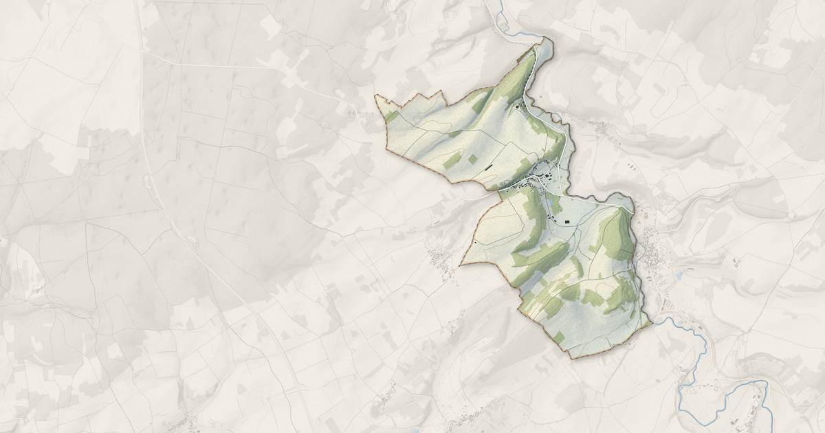 Portrait cartographique de Dissangis : relief, eau, forêts, bâti et voies, calculés à partir des données de l'IGN