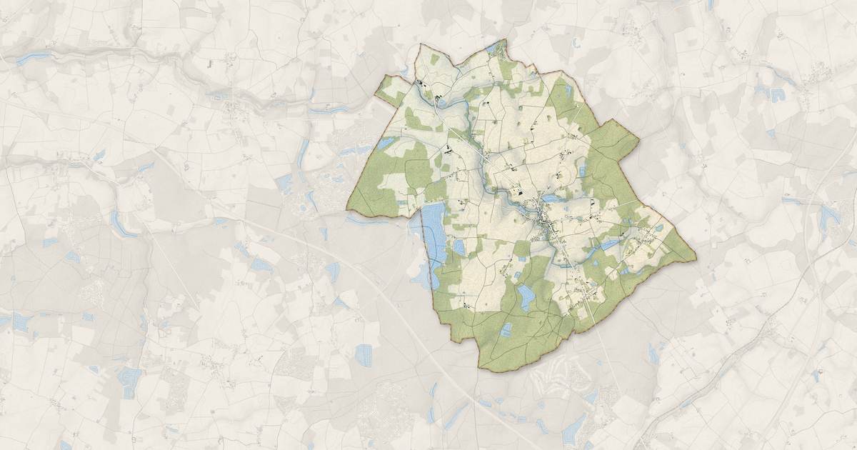 Portrait cartographique de Domats : relief, eau, forêts, bâti et voies, calculés à partir des données de l'IGN