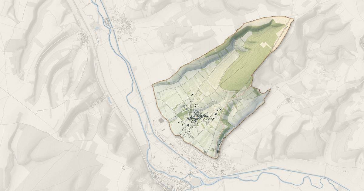 Portrait cartographique de Épineuil : relief, eau, forêts, bâti et voies, calculés à partir des données de l'IGN