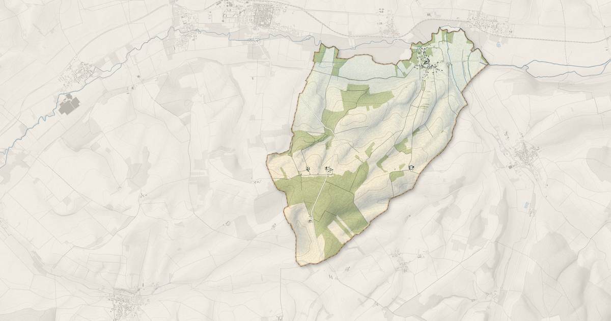 Portrait cartographique de Flacy : relief, eau, forêts, bâti et voies, calculés à partir des données de l'IGN