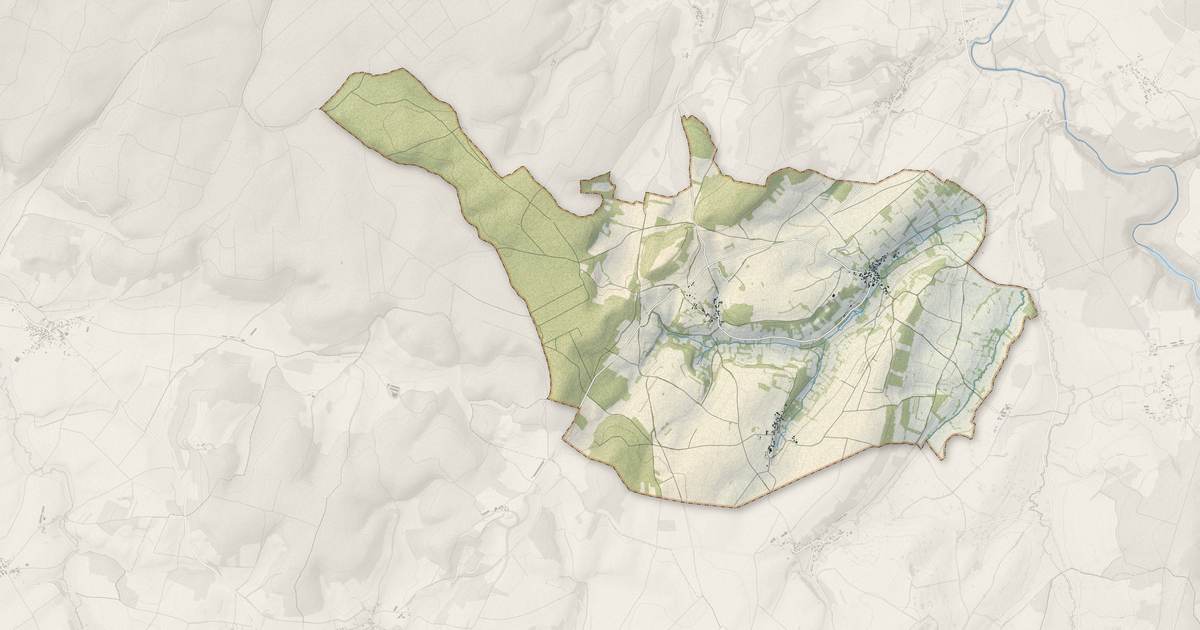 Portrait cartographique de Fontenay-près-Vézelay : relief, eau, forêts, bâti et voies, calculés à partir des données de l'IGN