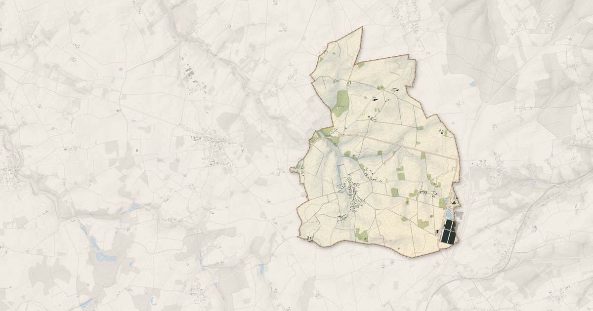 Portrait cartographique de Fouchères : relief, eau, forêts, bâti et voies, calculés à partir des données de l'IGN