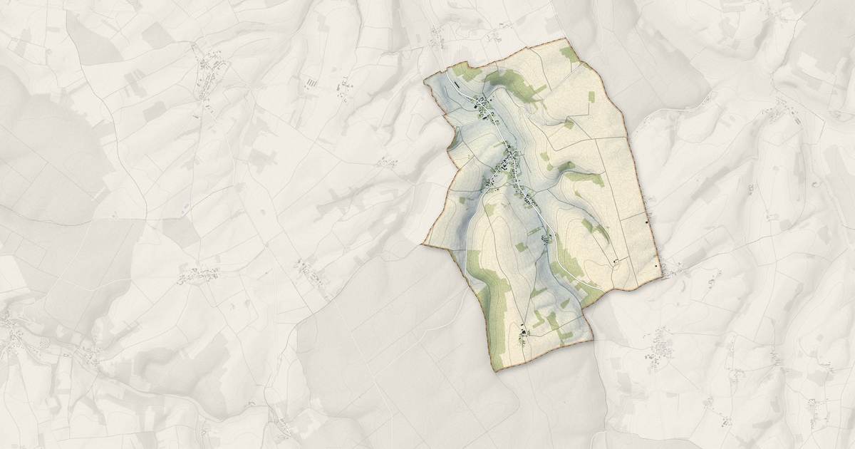 Portrait cartographique de Fournaudin : relief, eau, forêts, bâti et voies, calculés à partir des données de l'IGN