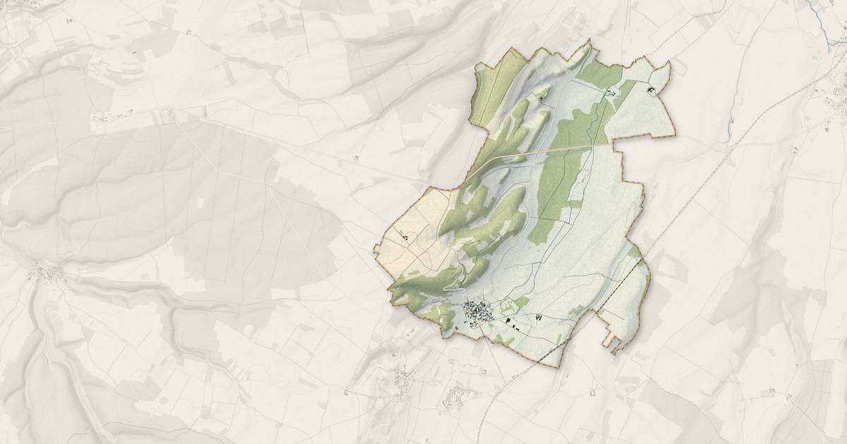 Portrait cartographique de Gigny : relief, eau, forêts, bâti et voies, calculés à partir des données de l'IGN