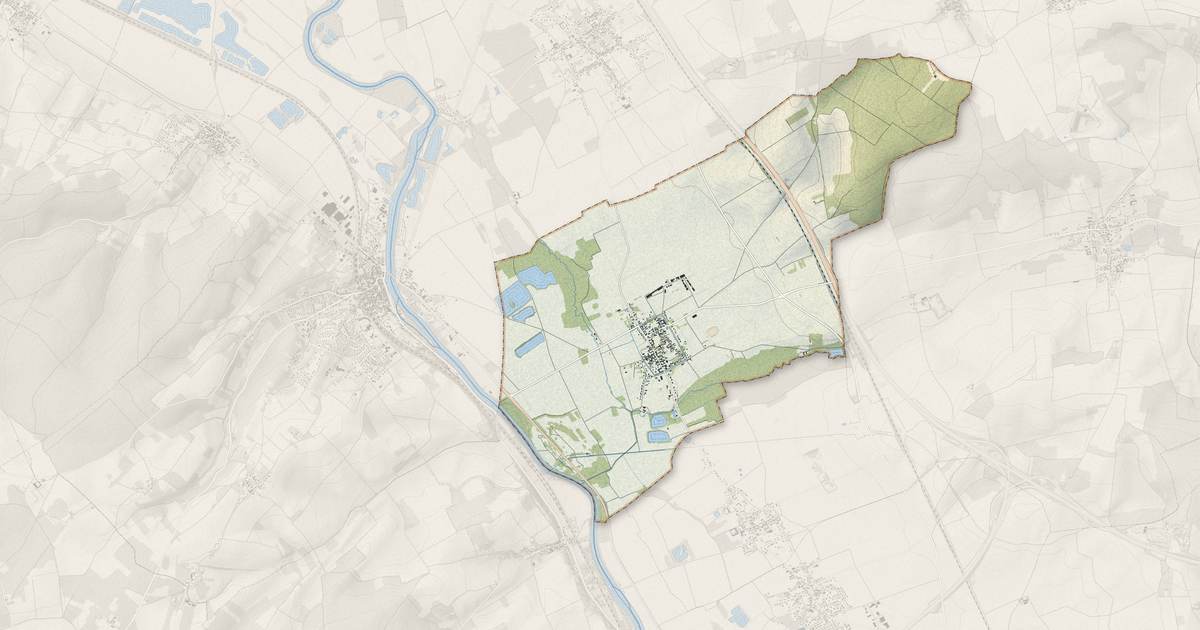 Portrait cartographique de Gisy-les-Nobles : relief, eau, forêts, bâti et voies, calculés à partir des données de l'IGN
