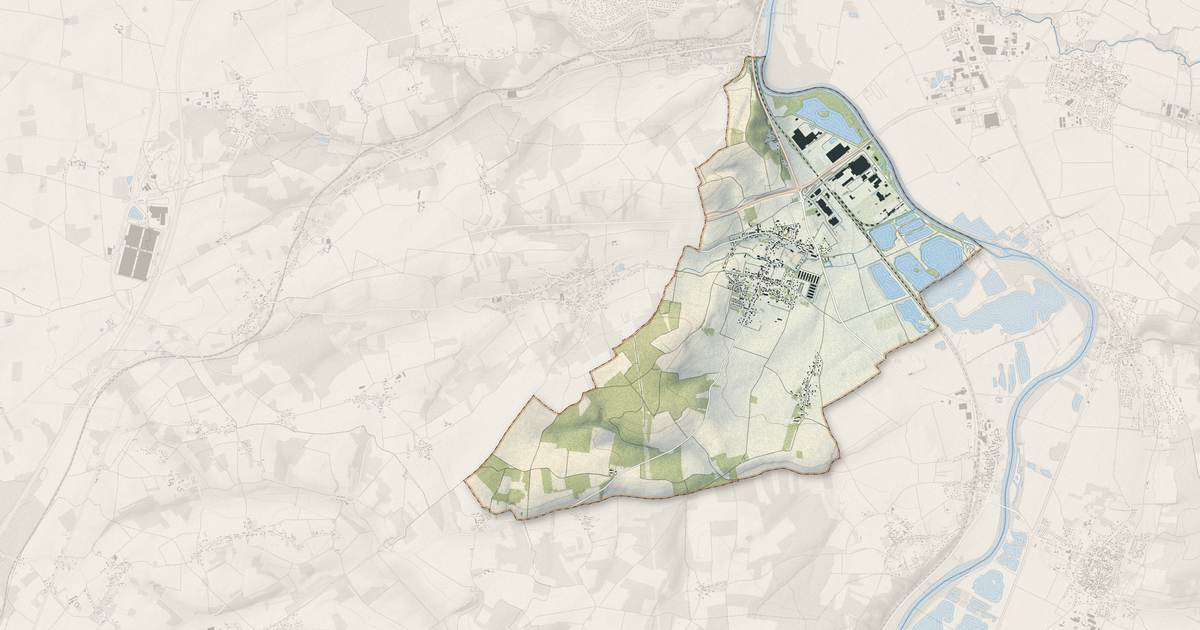 Portrait cartographique de Gron : relief, eau, forêts, bâti et voies, calculés à partir des données de l'IGN