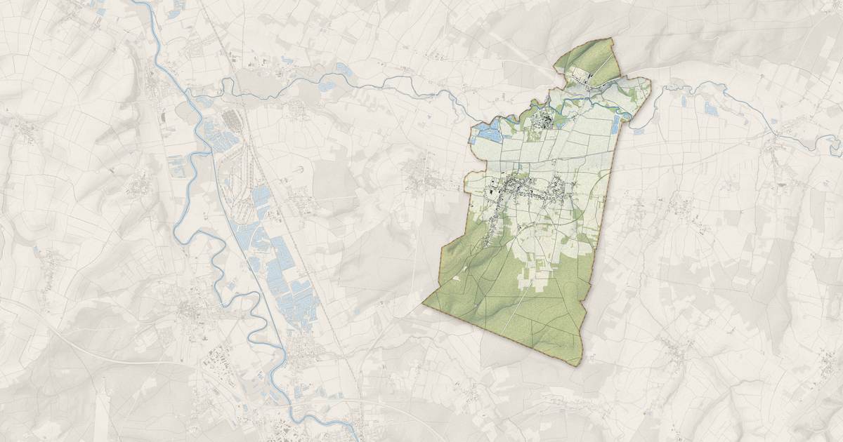 Portrait cartographique de Héry : relief, eau, forêts, bâti et voies, calculés à partir des données de l'IGN