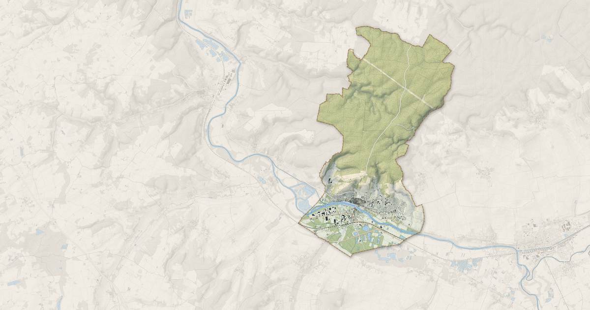 Portrait cartographique de Joigny : relief, eau, forêts, bâti et voies, calculés à partir des données de l'IGN