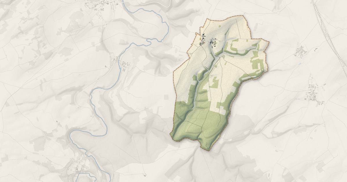 Portrait cartographique de Jouancy : relief, eau, forêts, bâti et voies, calculés à partir des données de l'IGN