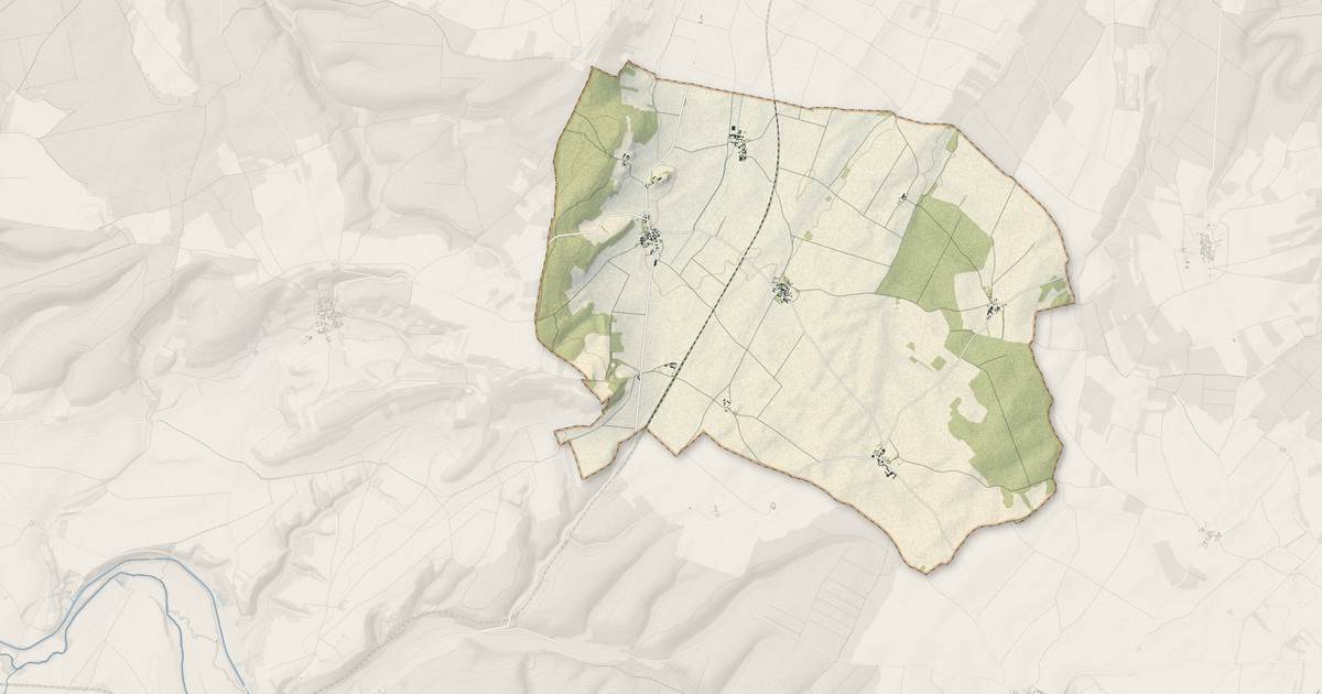 Portrait cartographique de Jully : relief, eau, forêts, bâti et voies, calculés à partir des données de l'IGN