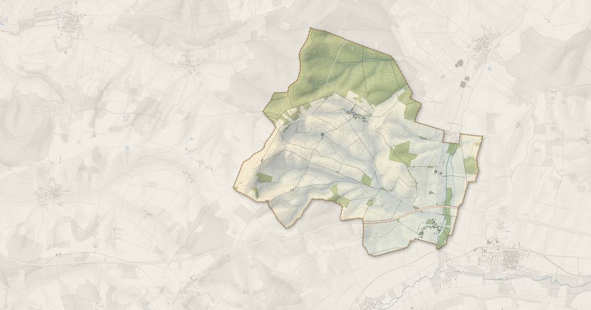 Portrait cartographique de Lailly : relief, eau, forêts, bâti et voies, calculés à partir des données de l'IGN