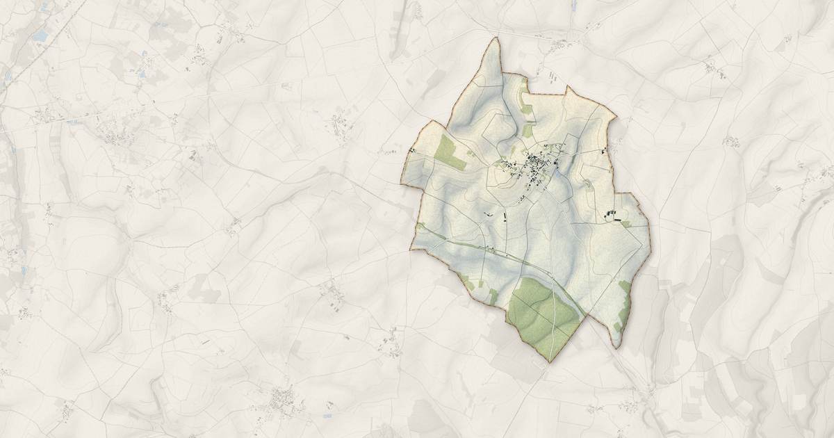 Portrait cartographique de Lain : relief, eau, forêts, bâti et voies, calculés à partir des données de l'IGN
