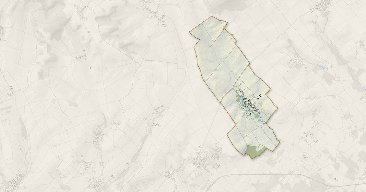Portrait cartographique de Lasson : relief, eau, forêts, bâti et voies, calculés à partir des données de l'IGN