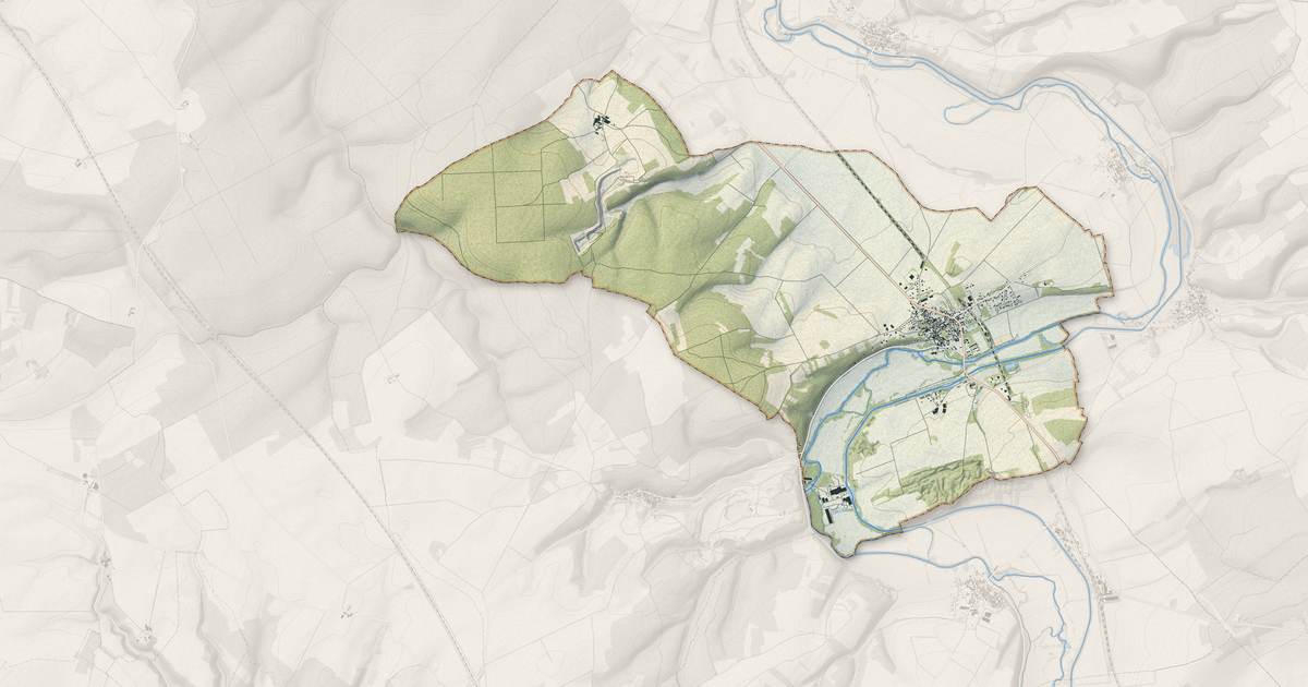 Portrait cartographique de Lézinnes : relief, eau, forêts, bâti et voies, calculés à partir des données de l'IGN