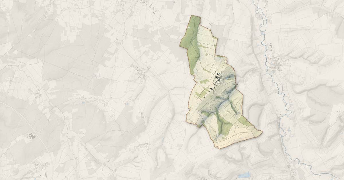Portrait cartographique de Lignorelles : relief, eau, forêts, bâti et voies, calculés à partir des données de l'IGN