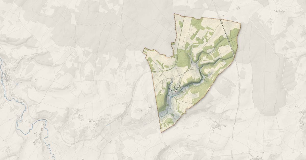 Portrait cartographique de Marmeaux : relief, eau, forêts, bâti et voies, calculés à partir des données de l'IGN