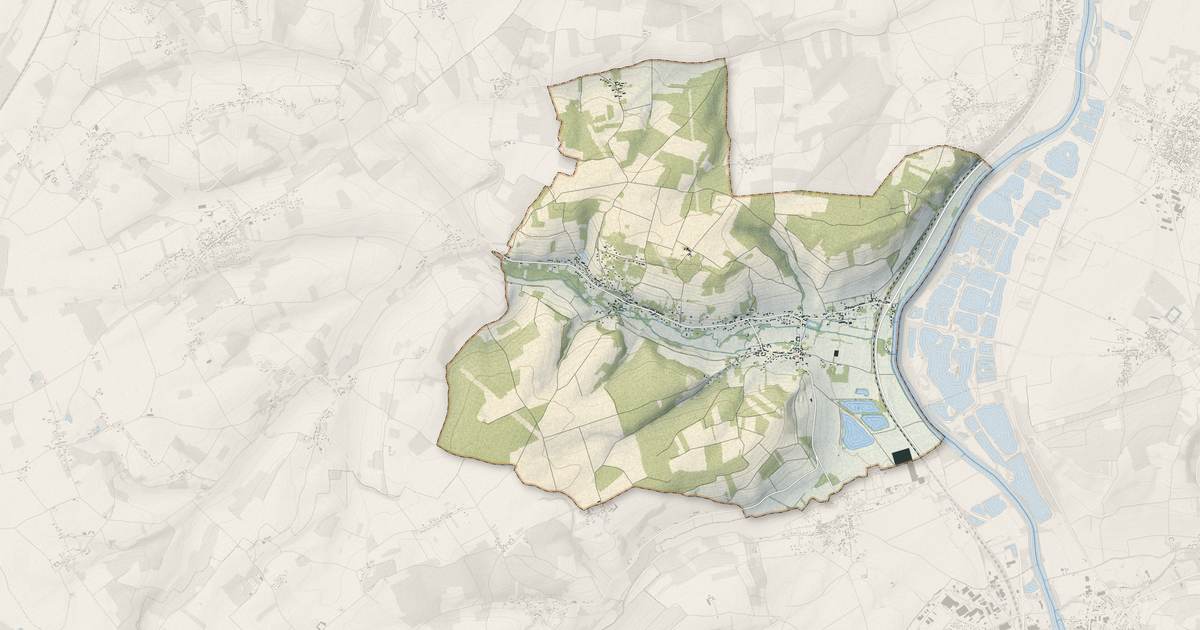 Portrait cartographique de Marsangy : relief, eau, forêts, bâti et voies, calculés à partir des données de l'IGN