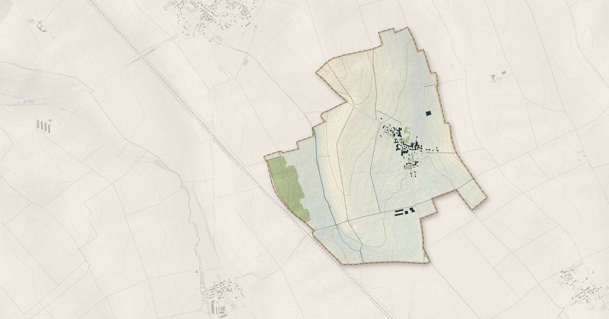 Portrait cartographique de Mercy : relief, eau, forêts, bâti et voies, calculés à partir des données de l'IGN