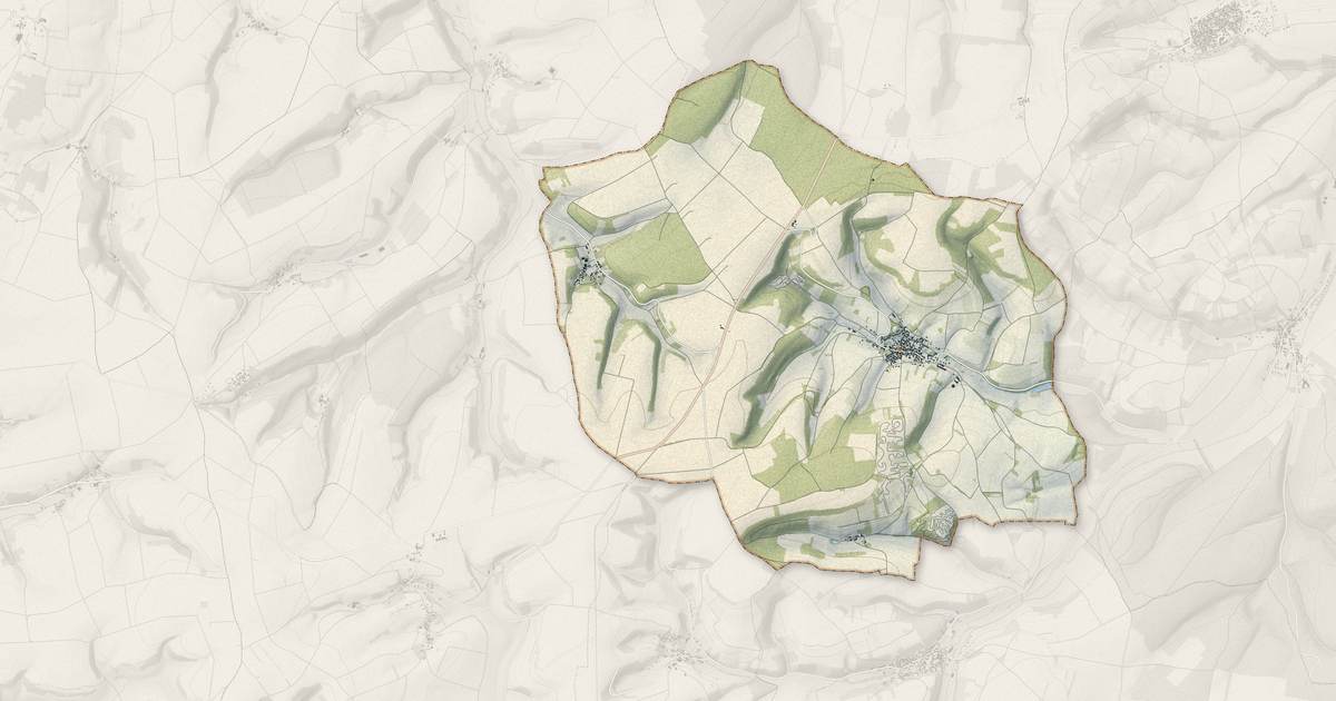 Portrait cartographique de Migé : relief, eau, forêts, bâti et voies, calculés à partir des données de l'IGN