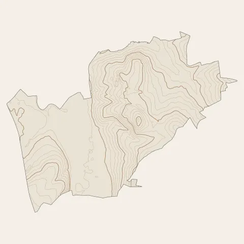 Monéteau : courbes de niveau