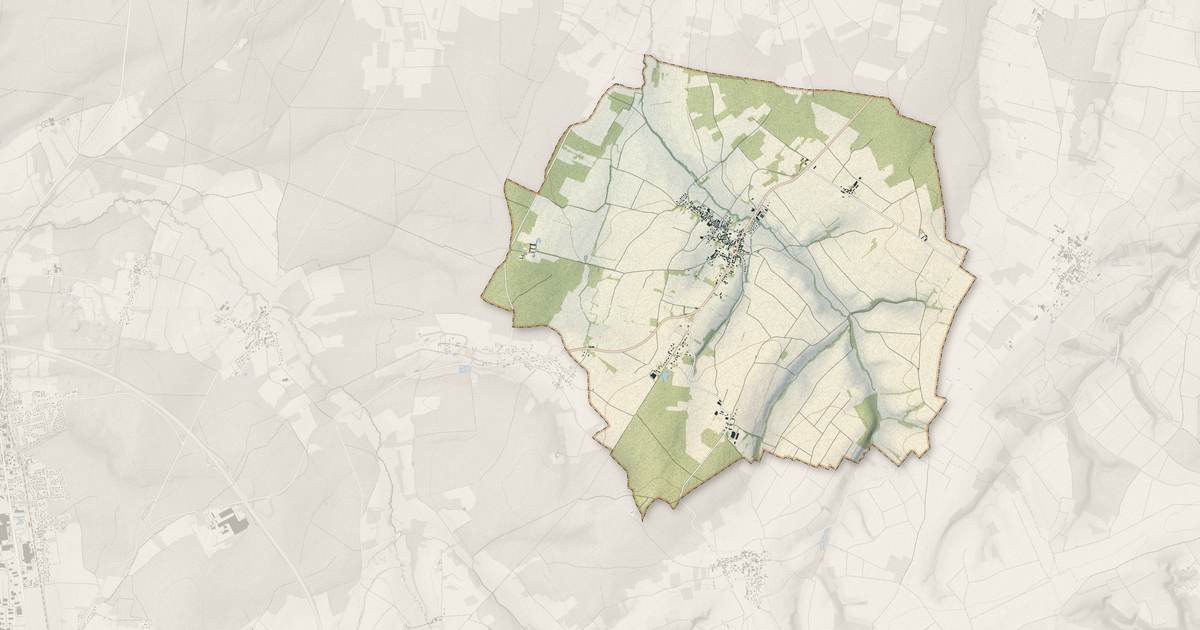 Portrait cartographique de Montigny-la-Resle : relief, eau, forêts, bâti et voies, calculés à partir des données de l'IGN